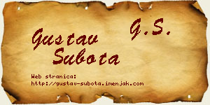 Gustav Subota vizit kartica